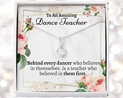 Персонализиран подарок за накит - Foreverубов ѓердан за loveубов, подарок за наставници по танц, благодарност за наставници по танц,