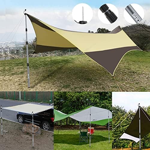 Замена на санки за телескопинг столбови за замена на алуминиумски шатори од 4, преносни и лесни за шатор мува, трева, кампување на отворено,