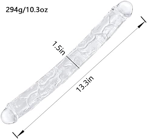 13 инчи двојно завршено реално дилдо флексибилно јасни дилдо за лезбејски, анален G-Spot стимулаторски секс играчки за жени мажи