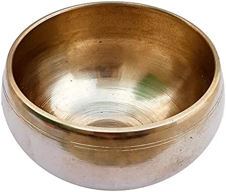 Purpledip Bell Metal Singing Bowl: Dhyana музички инструмент за медитација, 3,5 инчи, злато