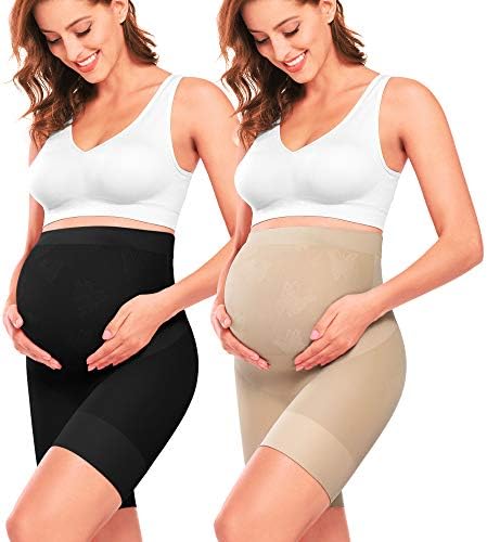 Бебешка Испакнатина Премиум Породилна Облека, Долна Облека За Бременост Со Висок Струк Во Средината На Бутот Спречуваат Плескање
