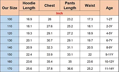 Marcoox Youth Lightweight 2 Piects Settes Chorse Moder Sweatshirs+панталони костуми за патеки со качулка за момчиња, девојчиња