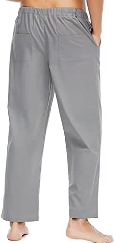 Панталони со високи половини, велосипедски панталони бохо јога панталони модни мажи обична работа памук мешавина еластична половината долги панталони панталони