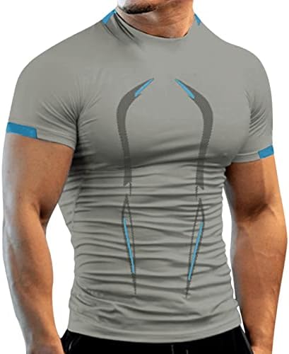 Кошули за компресија со краток ракав за мажи, машки кошули за компресија, пакет со кратки ракави за атлетска компресија врвови маица