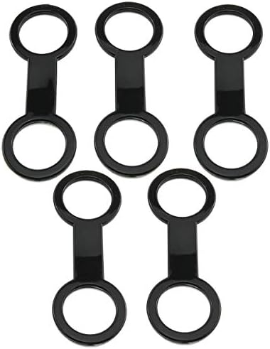 E-Outute Silicone Snorkel Keeper 5 парчиња црна нуркачка нуркачка силиконска нуркачка маска држач за заклучување на осум копчиња за клип