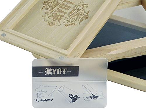 Ryot 3x5 Цврста Горна Кутија Во Природна | Премиум Дрвена Кутија Совршена За Sifter-Монофиламентен Мрежен Екран - Стаклена Основна
