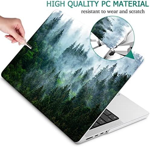 Мај Чен Случај за MacBook Pro 14 Inch 2023 2021 Објавување A2779 M2 & A2442 M1 Pro/Max Chip со ID на допир, пластична тврда школка