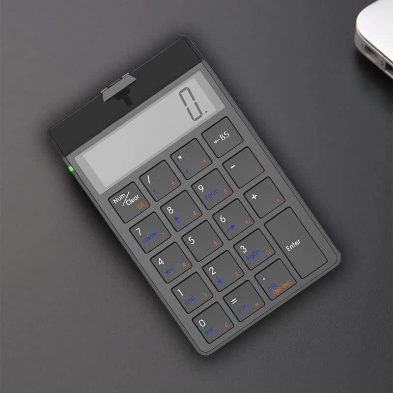 XWWDP Калкулатор ТАСТАТУРА USB Полнење Финансиско Сметководство Тастатура 12-Цифрен Дисплеј Калкулатор Двојна употреба (Боја: Црна,