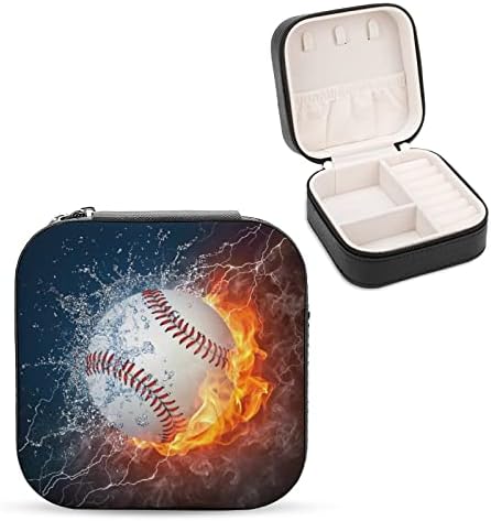 Нахан накит кутија Бејзбол преносен патувања за накит кутија за складирање на накит за ѓердани прстени обетки
