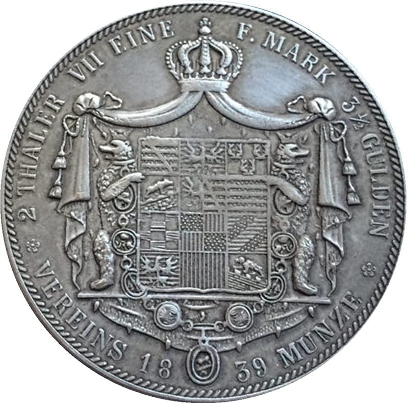 1839 германски Монети Бакарни Сребрени Антички Монети Монети Ракотворби Колекција дува