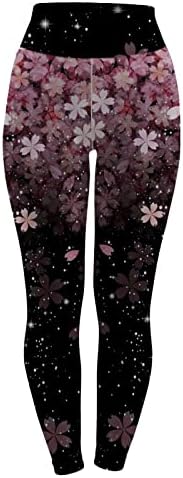 Јога панталони плус женски јога печатени пантолони за гаќички со висока половината