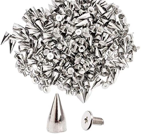 Рубика 100 сетови 13мм сребрена боја со куршуми за шилести и метални завртки за занаетчиски занаетчиски занаети за DIY