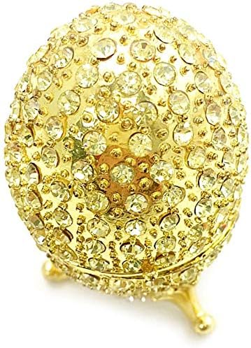 Xinyic Golden Faberge-Egg рачно насликан подарок за кутии за накит за украси за домови за Велигден
