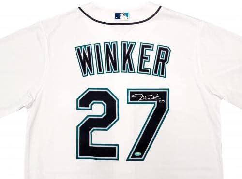 Сиетл Маринерс essеси Винкер го автограмираше белиот Најк Jerseyерси со големина MC HOLO ACKS 208183 - Автограмирани дресови на MLB
