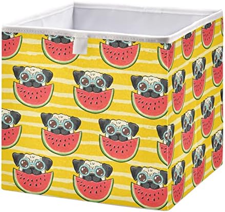 Емеливор симпатична куче лубеница за лубеница за складирање на коцки за складирање на водоотпорна корпа за играчки за канти