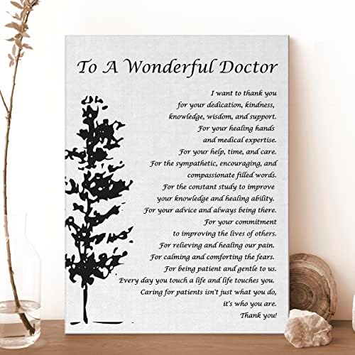 На прекрасен доктор сакам да ви се заблагодарам на цитати платно wallидна уметност печатење врамени докторски благодарност за подароци за подароци