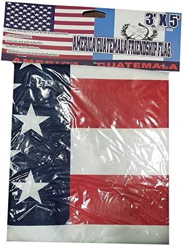 3х5 Сад Америка Гватемала Комбинација На Пријателство 100д Ткаено Поли Најлонско Знаме 5х3 Банер Громови Тешка Должност
