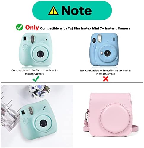 Куќиште ЗА Камера МОСИСО Компатибилно Со Fujifilm Instax Mini 7+ Инстант Камера, Заштитна Обвивка Од Кожа Од Стп Торба За Складирање