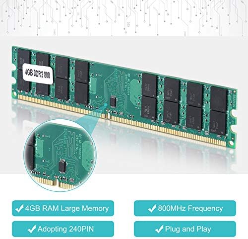 DDR2 Ram Меморија, 4GB 800MHz PC2-6400 DDR2 RAM меморија 240-Pin 1.8 V, DDR2 Мемориски Модул За Десктоп Компјутерски Мемориски Модул