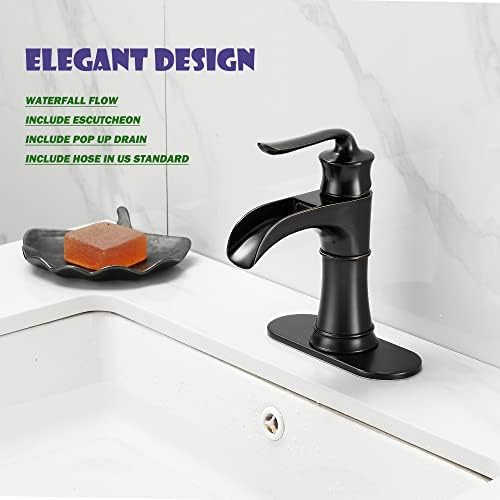 Fbuke бронзена бања мијалник за мијалник во водопадот единечен дупка за мијалник за бања, RV фарма куќа суета тапа и делови, бронза на триење