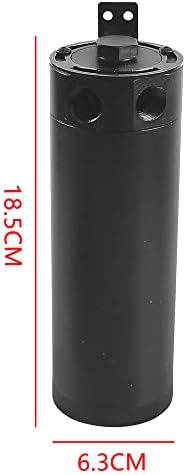 Wiwigi 750ml масло CAIN CAN CAN Universal Mail Sepractor Large Polish Baffed Reservair резервоарот за дишење со дишење на вентил 2 пристаништа Алуминиум црна црна боја
