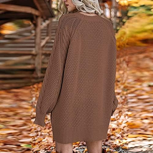 Nokmopo жени есен мода 2022 џемпери женски зимски плетење моден моден цврст пуловер во боја висок врат долг џемпер