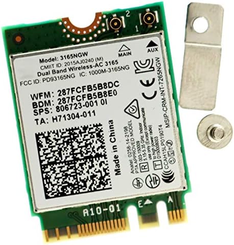 Deal4Go 3165AC 802.11AC 433Mbps M.2 NGFF Mini PCI-E WiFi адаптер безжичен-AC WLAN модул W/Bluetooth 4.2 за Intel 3165NGW 806723-001