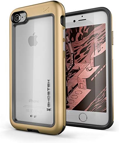 Ghostek Atomic Slim iPhone 7, iPhone 8, iPhone SE 2020 Case со вселенски метал браник Тешка заштита за безжично полнење Компатибилен