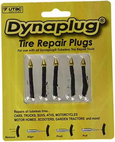 Приклучок за полнење на гуми DynaPlug 1014 - Пакет од 5 - мотор, автомобил, камион и други гуми без капчиња