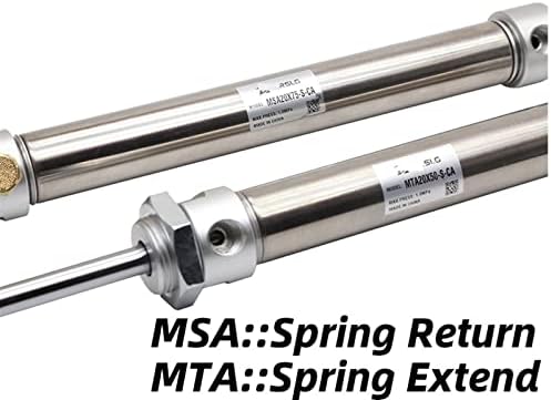 Gruni MSA16X25SCA MTA20X50 Тркалезен цилиндер со пролетен единечен глума MSA25X75SCA Пролетниот поврат MTA32X50SCA MSA40X25 Пролетниот
