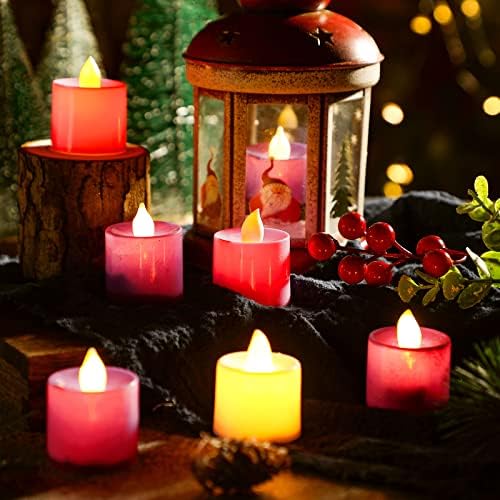 10 парчиња Божиќно доаѓање LED чајни светлосни свеќи со батерија Реални светли светли LED неместоени несетени чајни светлости свеќи