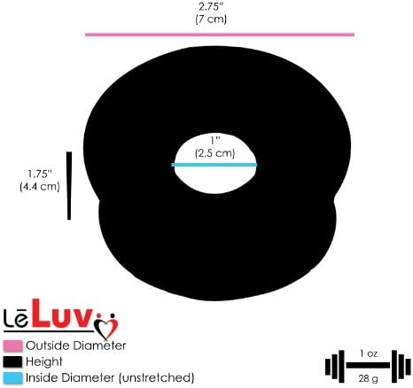 LeLUV црна макси -пениска пумпа Премиум силиконски црево пакет со мека црна TPR заптивка од 12 инчи должина x 1,75 инчен дијаметар
