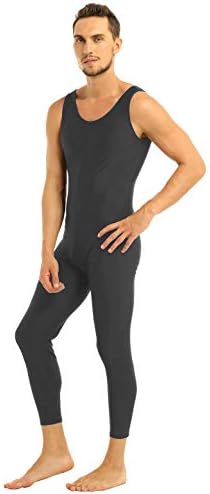 Ethaета машка едно парче истегнување на спортска облека за спортска облека Спандекс без ракави на ракави за танцување костуми за