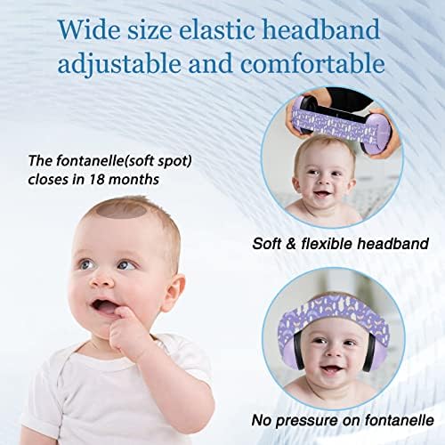 Вркбио за заштита на увото за новороденчиња Откажување за бебиња за бебиња, за заштита на слухот на дете со прилагодлива еластична лента