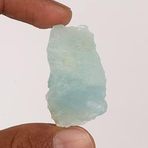 GemHub 89,95 CT природен реики заздравување грубо Аква небо Аквамарин скапоцен камен за кристална терапија, балансирање на чакра, медитација, тампување