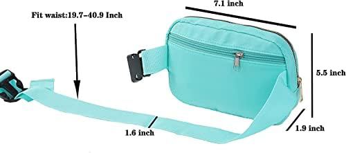 Фани пакува кесички торби за жени и мажи, мала торба со појас со прилагодлива лента водоотпорни торби за половината за трчање, патување,