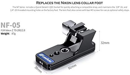 Компатибилен е замена за замена на Leofoto NF-05N за Nikon Nikkor Z 70-200mm f/2.8 VR S ARCA