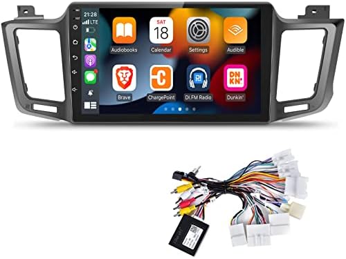Андроид 11 Автомобил Радио За Toyota RAV4 2013-2018, 10.1 инчен Екран На Допир Автомобил Стерео, Apple Carplay&засилувач;Android Auto/1080P/Hi-Fi Аудио/Bluetooth/GPS/WiFi + Ahd Резервна Камера+ Mic + JBL Темпер?
