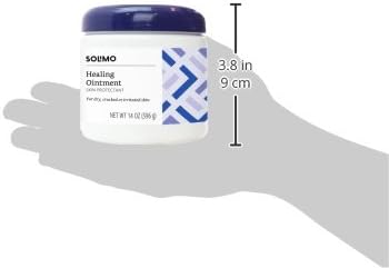 Амазон Бренд - Солимо заздравувачка маст за заштита на кожата за сува и испукана кожа, без мирис, 14 унца