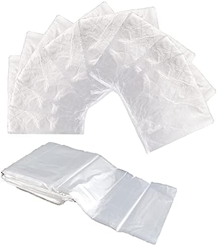 Пластични пластични пластични каросерии 15/30/50 парчиња - индивидуално спакувани - сауни ќебе облоги 47 × 102 инчи голема пластична кеса за