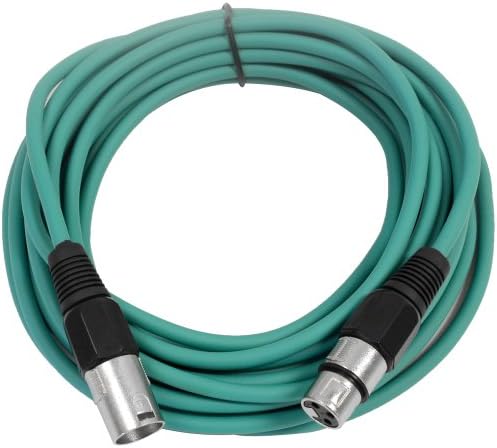 Сеизмички аудио - SAXLX -25 - 25 'Зелена XLR машка до XLR Femaleенски микрофон кабел - избалансиран - 25 стапала