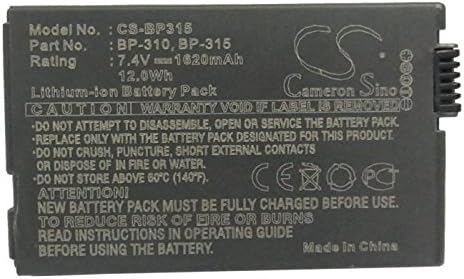 Батерија за замена на Tengsintay 7.4V 1620mAh за Canon DC51, IXY DVM5, MVX4I, Optura 600, Дел бр.BP-310, BP-315
