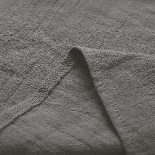 Кошули за постелнина за машки памук ZDDO, летно копче за долг ракав со долги ракави надолу од необична кошула на плажа со предниот џеб