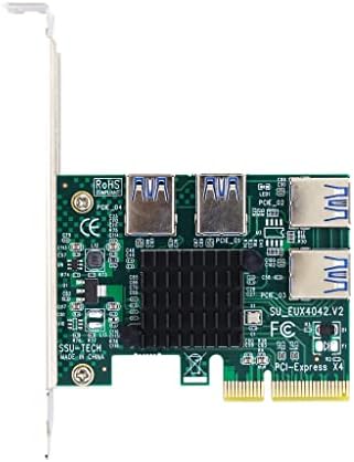 PCI-E 1x до 16x Riser картичка USB 3.0 адаптер PCIE 1 до 4 слот мултипликаторска картичка + 4PCS 009S Riser Set за BTC Bitcoin Miner PCIE 1 до