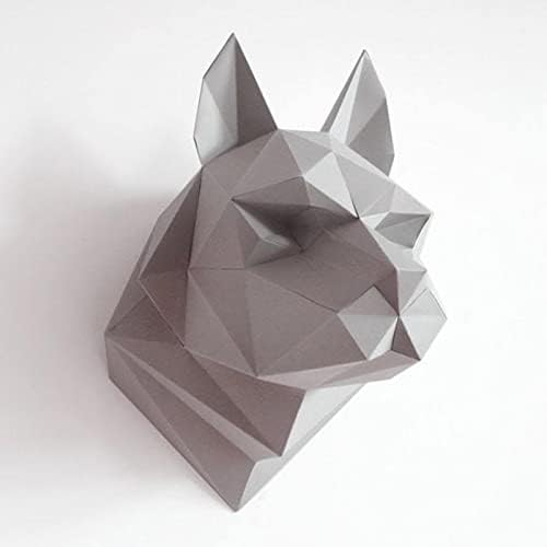 Wll-dp кугарска глава 3Д хартија скулптура DIY хартија трофеј геометриски wallиден декорација креативна хартија модел оригами загатка хартија занаети