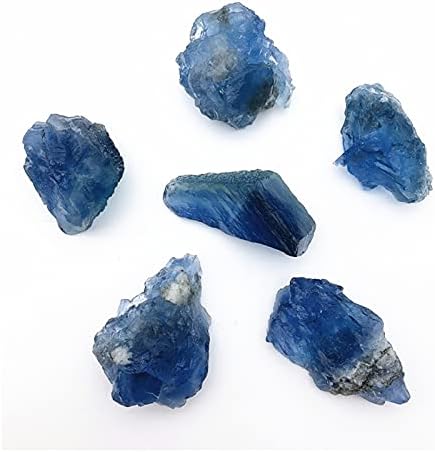Binnanfang AC216 1PC Природно сино флуорит кварц кристал суров камен груб реики лекување на домашни примероци природни камења и минерали