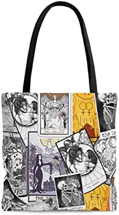 Loversубовници тарот естетска картичка лезбејска торба за тота за жени и мажи торбички торбички торбички училишни торби за рамо на