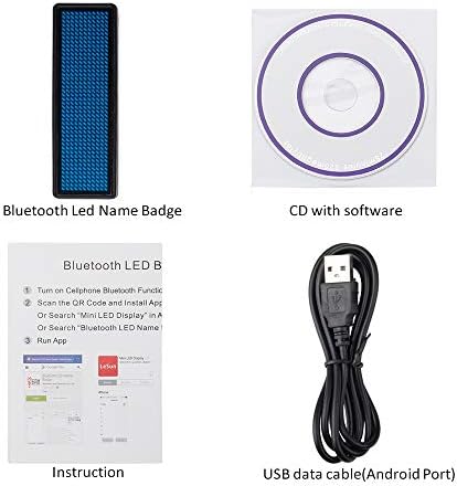 Tag Coolbird Blue LED ознака, пополнување безжичен Bluetooth LED име на значка за повторна употреба на цената 44x11 пиксели Дигитален