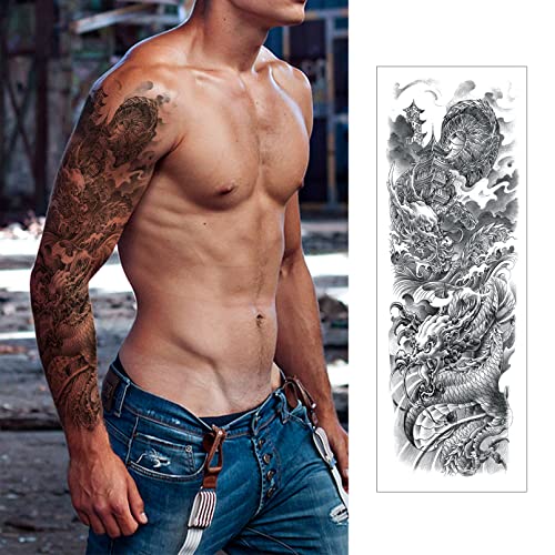 4 Листови Привремена Тетоважа За Мажи И Жени, Лажни Тетоважи Со Полна Рака за возрасни, Водоотпорни Реални Тетоважи Со Ракави Долготрајни