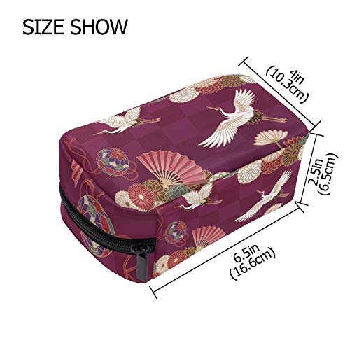 Униси Јапонски Традиционални Кран Шминка Кеси Преносни Торба Козметика Торба Патување Козметички Организатор Тоалет Торба Шминка Случаи За Жени